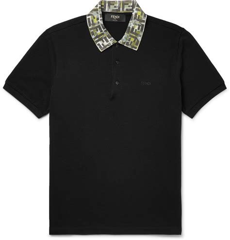 black fendi polo|Fendi polo shirt price.